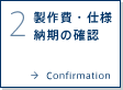2.製作費・仕様・納期の確認